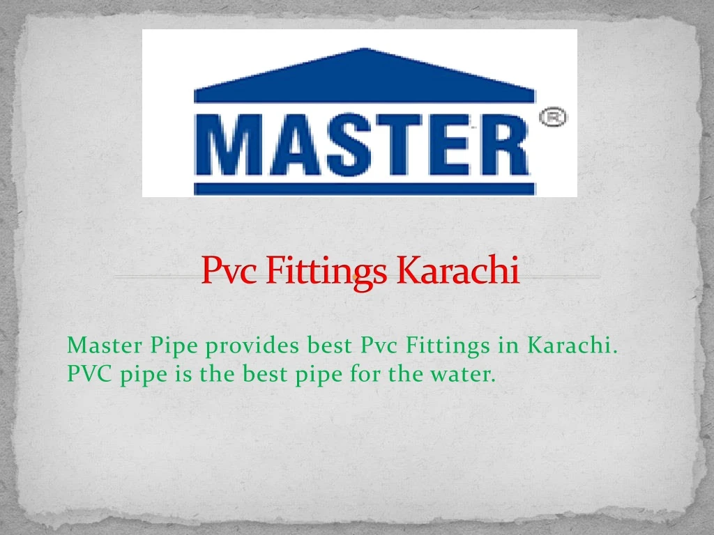 pvc fittings karachi