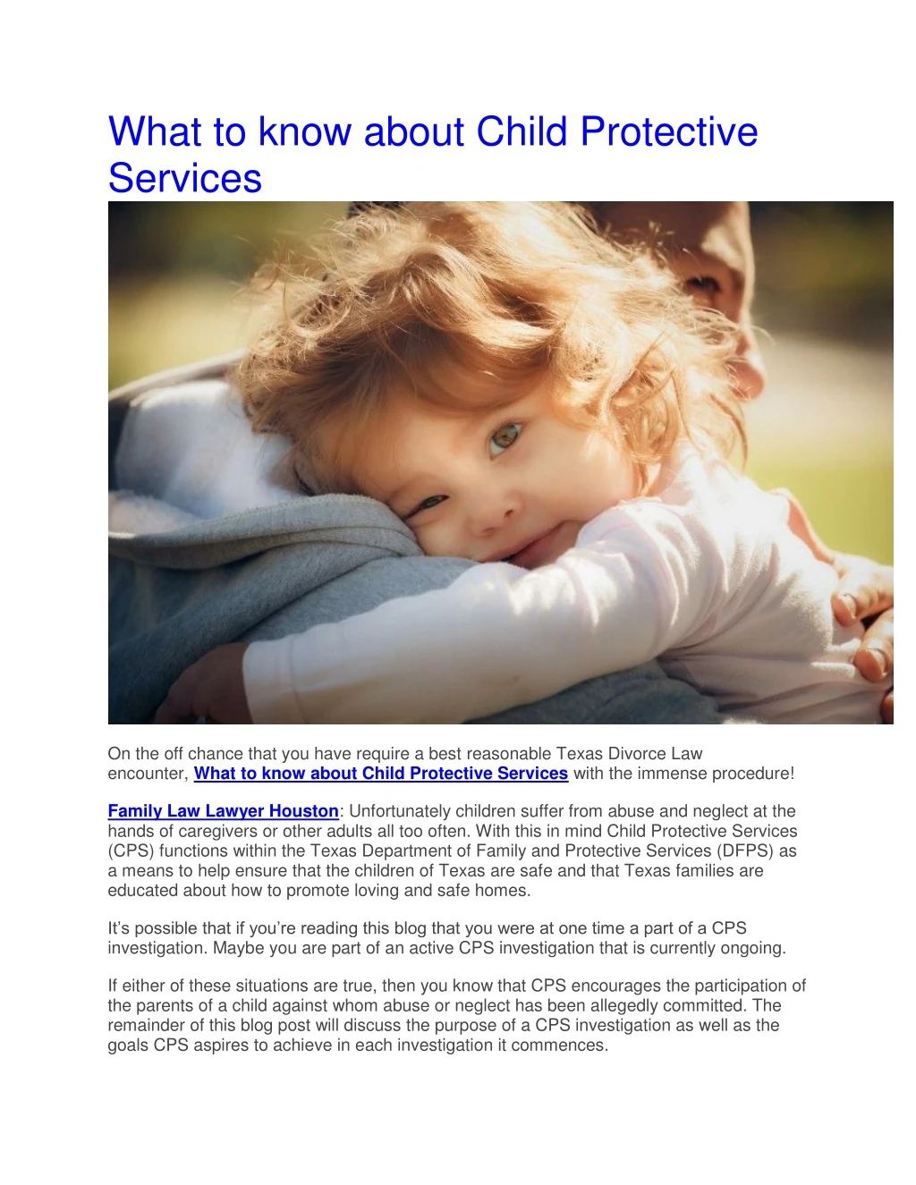 what to know about child protective services