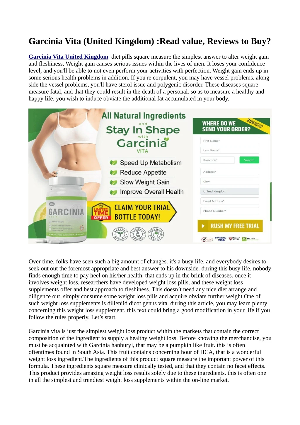 garcinia vita united kingdom read value reviews