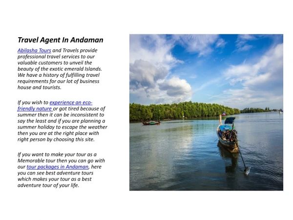 Hotel Booking Agent In Andaman
