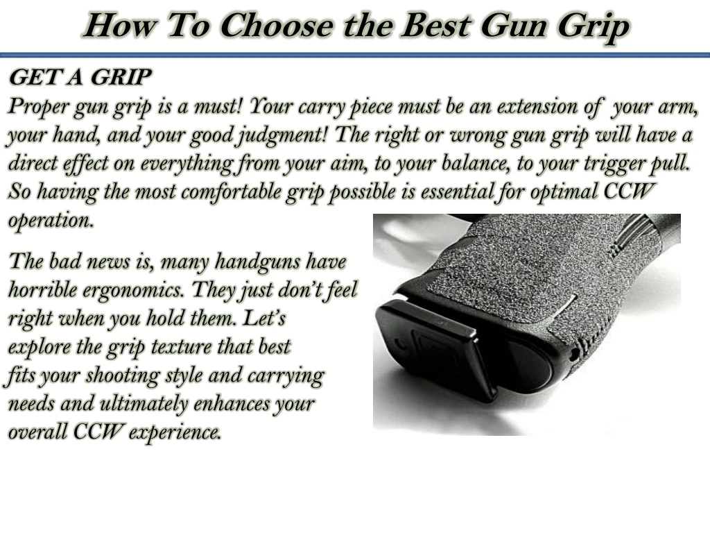 how to choose the best gun grip