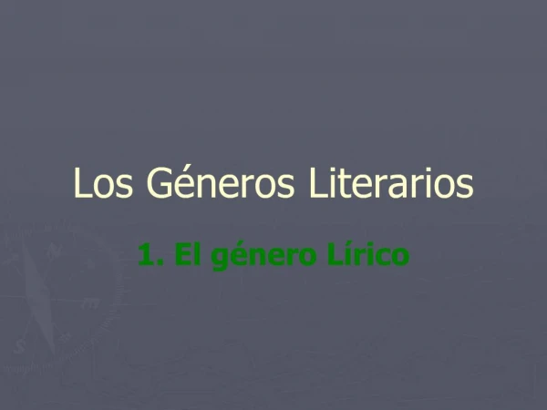 PPT - GÉNEROS Y CORRIENTES LITERARIAS PowerPoint Presentation, Free ...