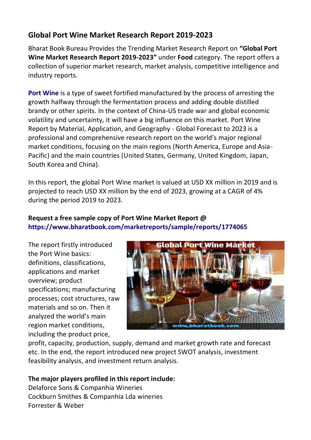global port wine market research report 2019 2023