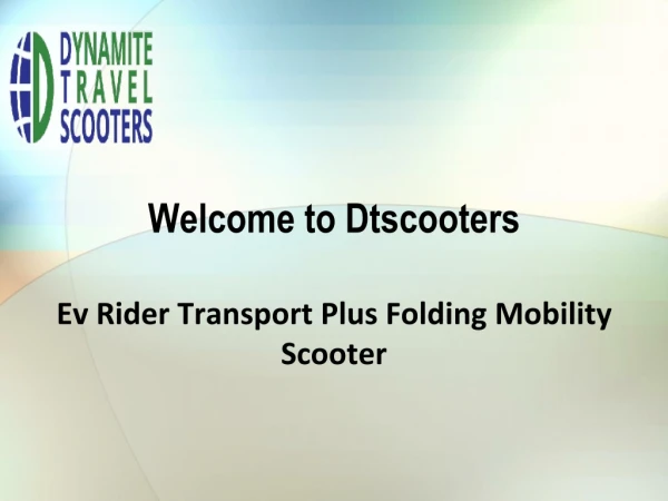 Ev Rider Folding Travel Scooter - Dtscooters
