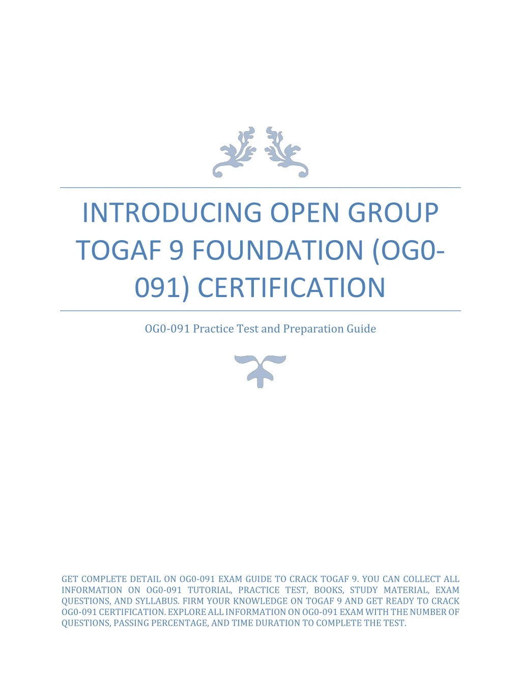 PPT - Introducing Open Group TOGAF 9 Foundation (OG0-091) Certification ...