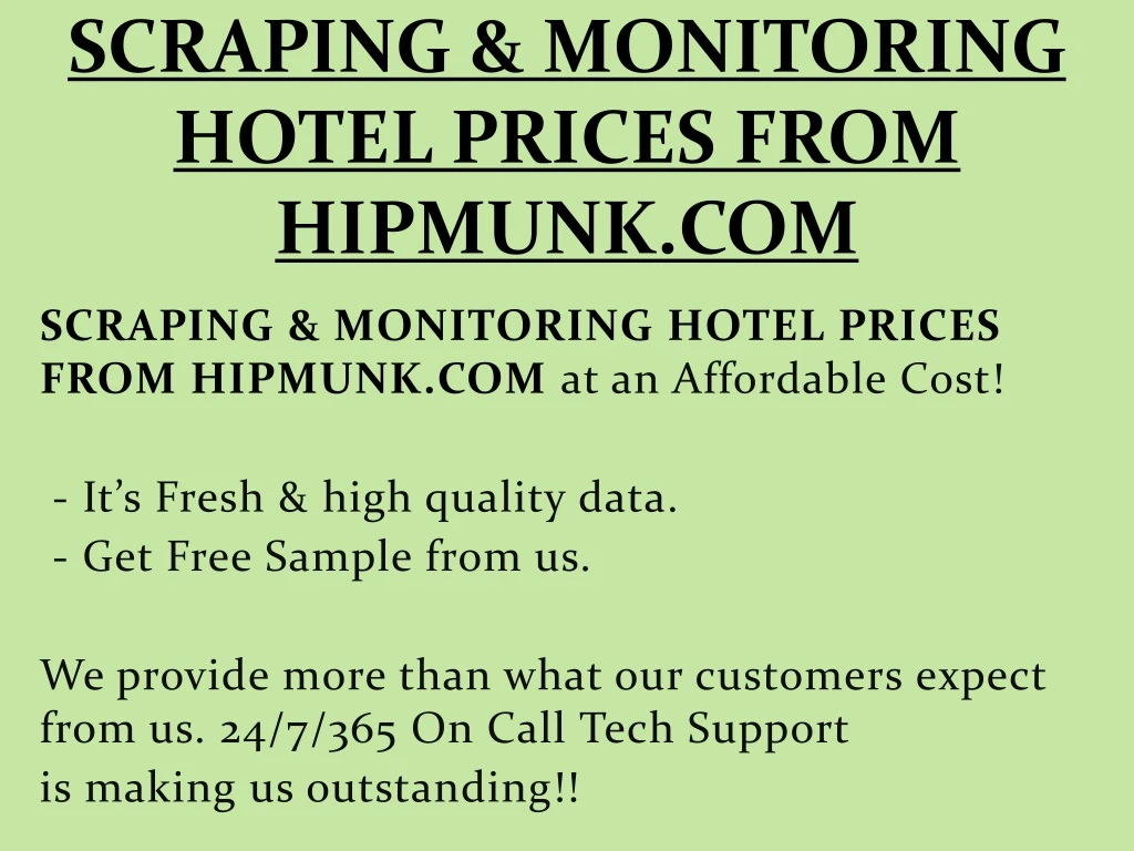 scraping monitoring hotel prices from hipmunk com