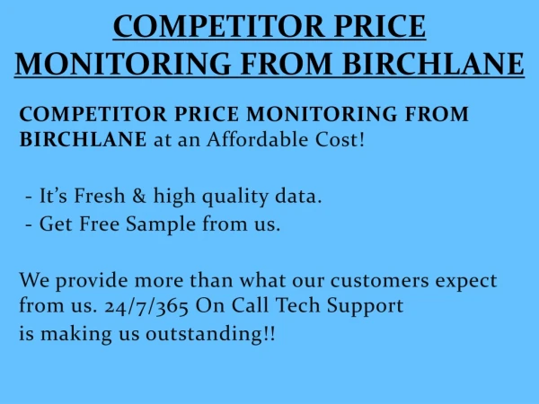 competitor price monitoring from birchlane