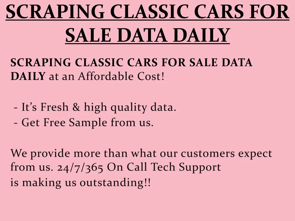 scraping classic cars for sale data daily