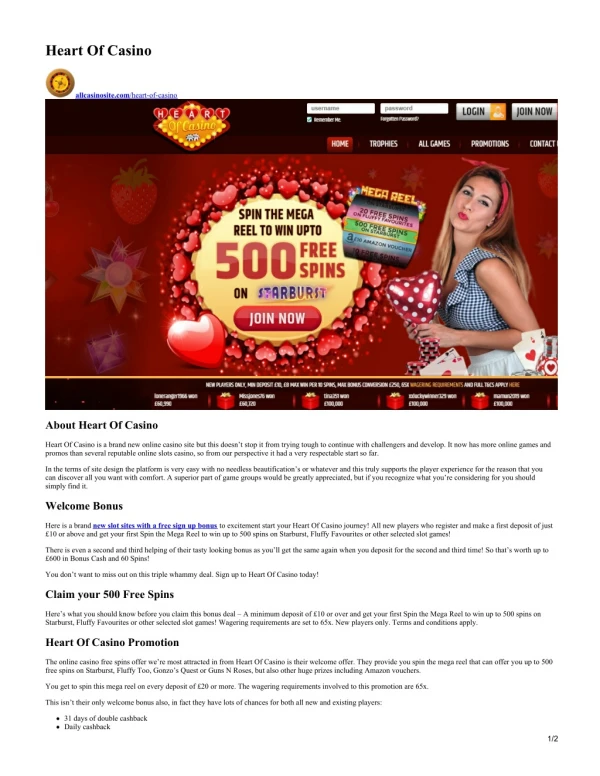 Best New Online Slots Site UK | Heart of Casino | Win Up To 500 Free Spins on Starburst!