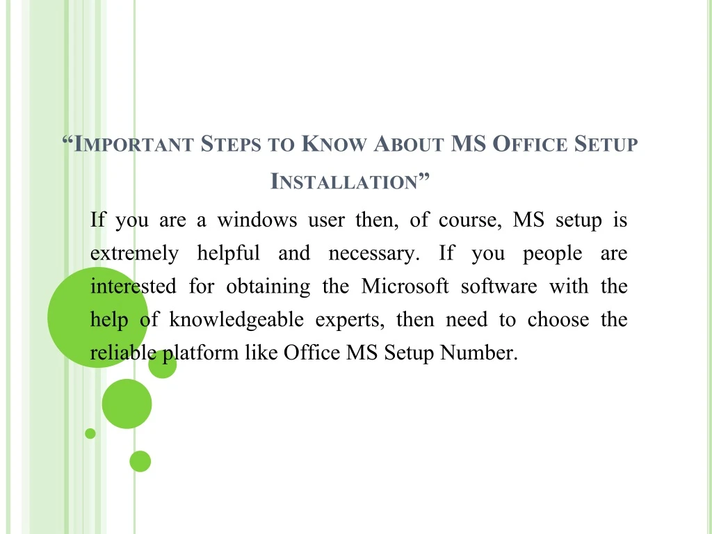 important steps to know about ms office setup installation