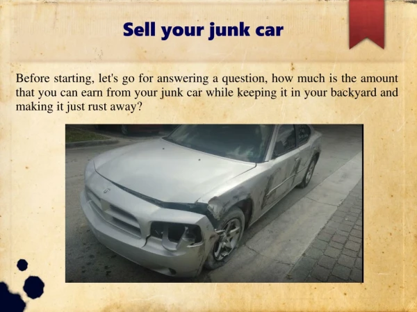 Sell your junk car