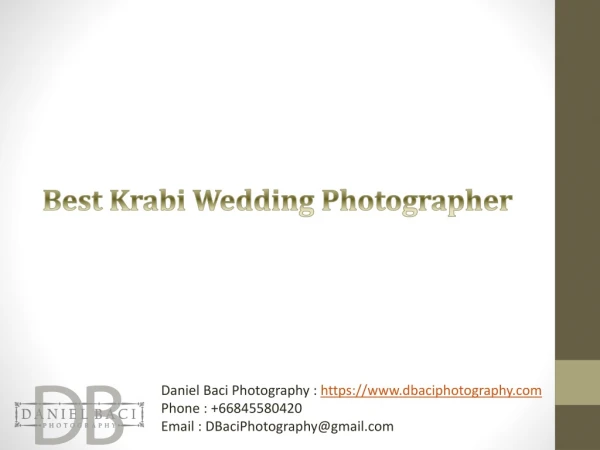 Best Krabi Wedding Photographer
