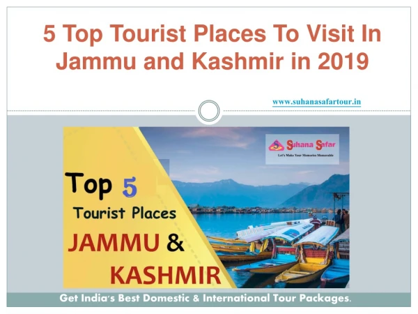 5 Top Tourist Places To Visit In Jammu and Kashmir (2019)