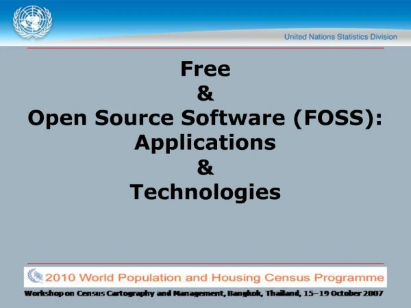 Free Open Source Software FOSS: Applications Technologies