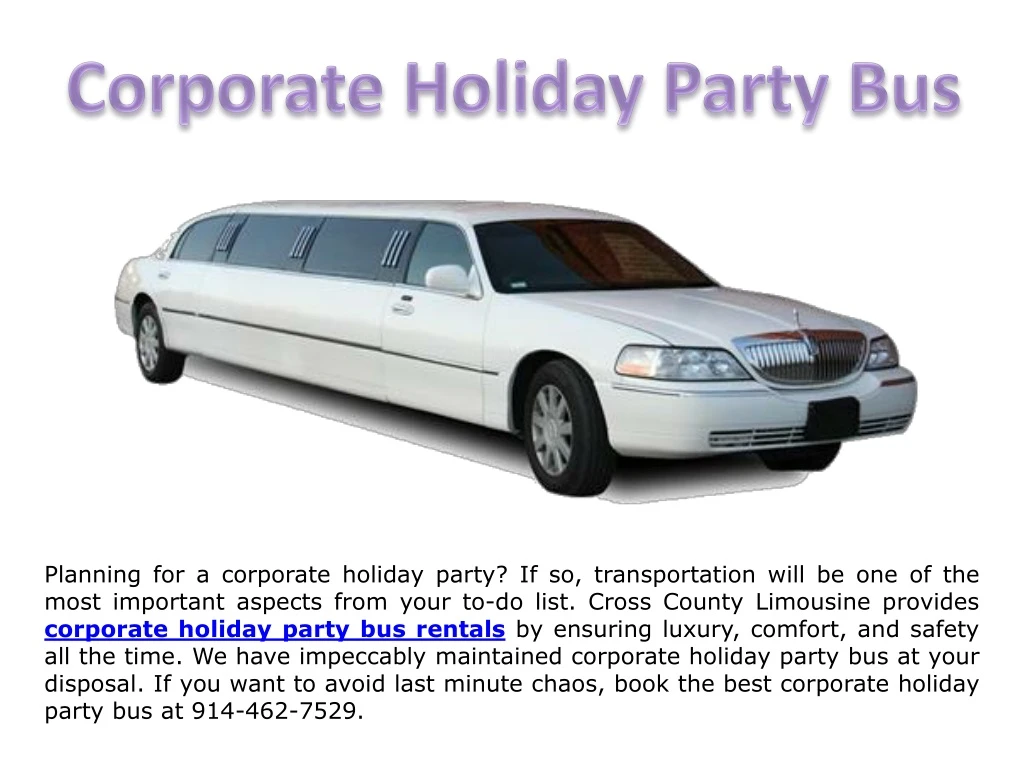 corporate holiday party bus