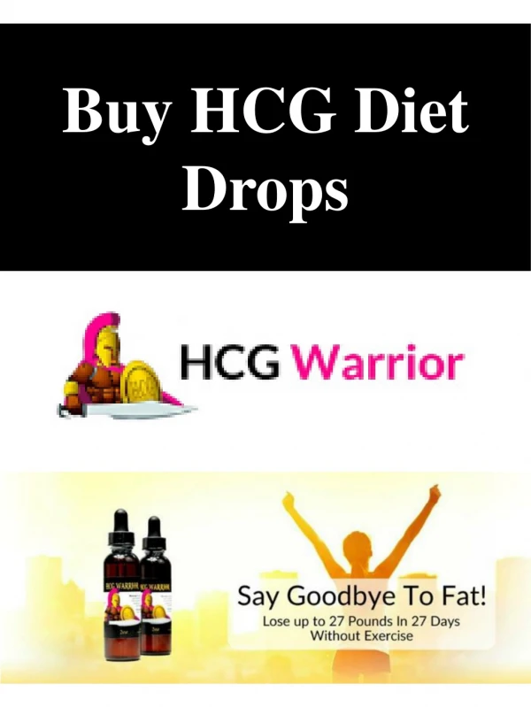 Buy HCG Diet Drops