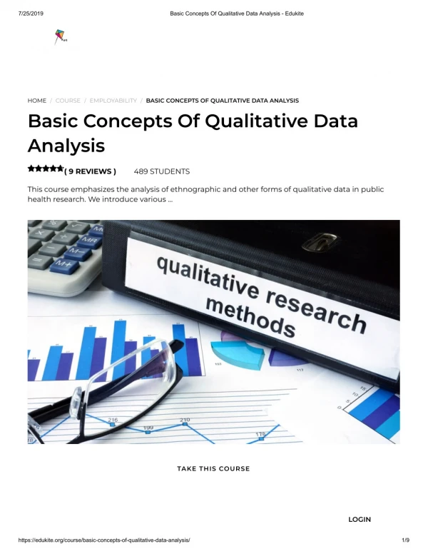 Basic Concepts Of Qualitative Data Analysis - Edukite