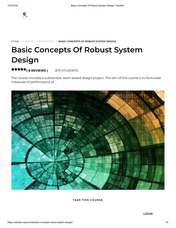 Basic Concepts Of Robust System Design - Edukite
