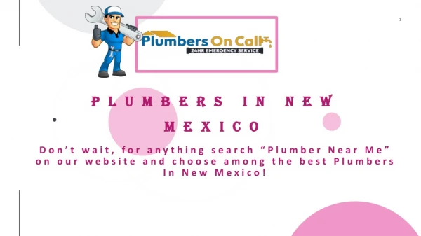 Plumbers in New Mexico-PPT