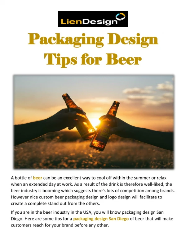 Packaging Design Tips for Beer