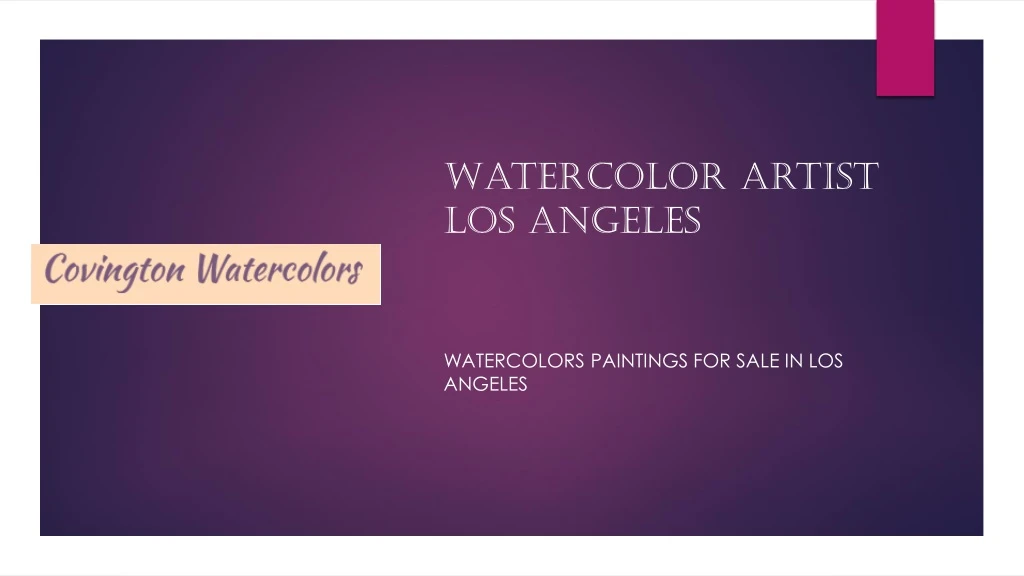 watercolor artist los angeles