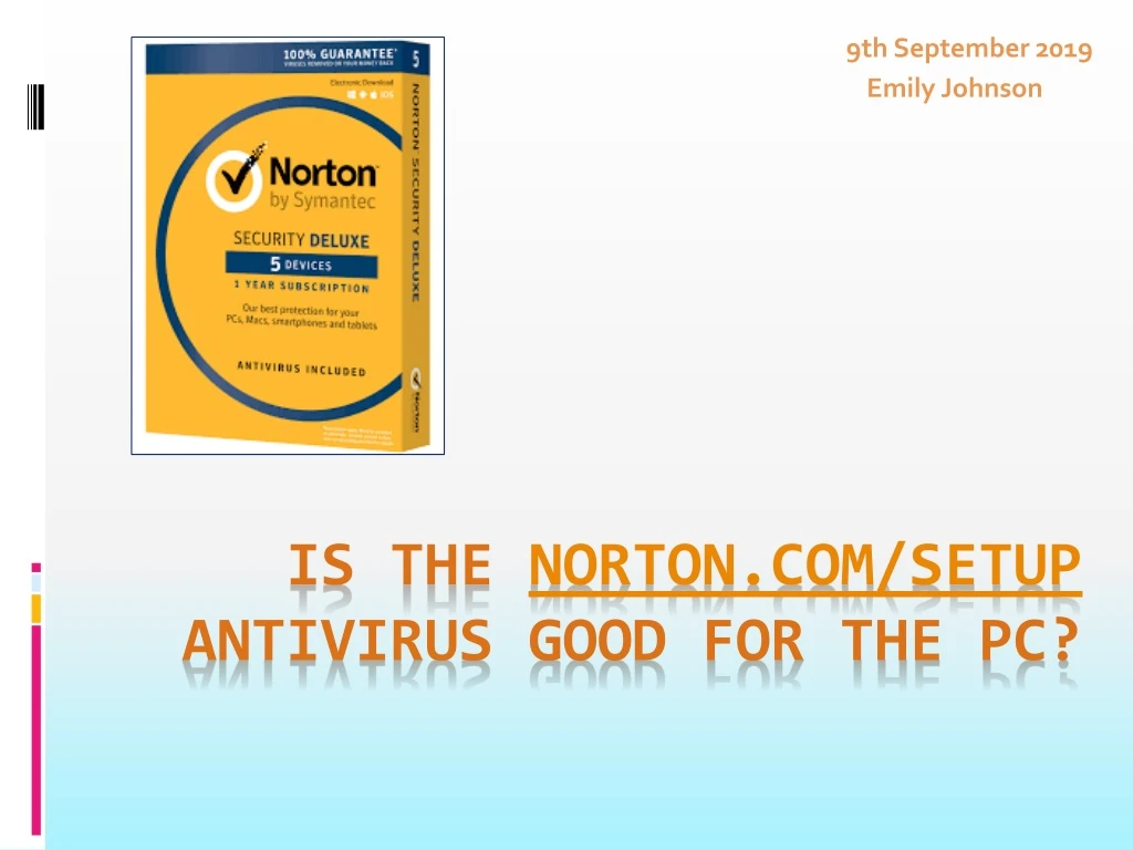 is the norton com setup antivirus good for the pc