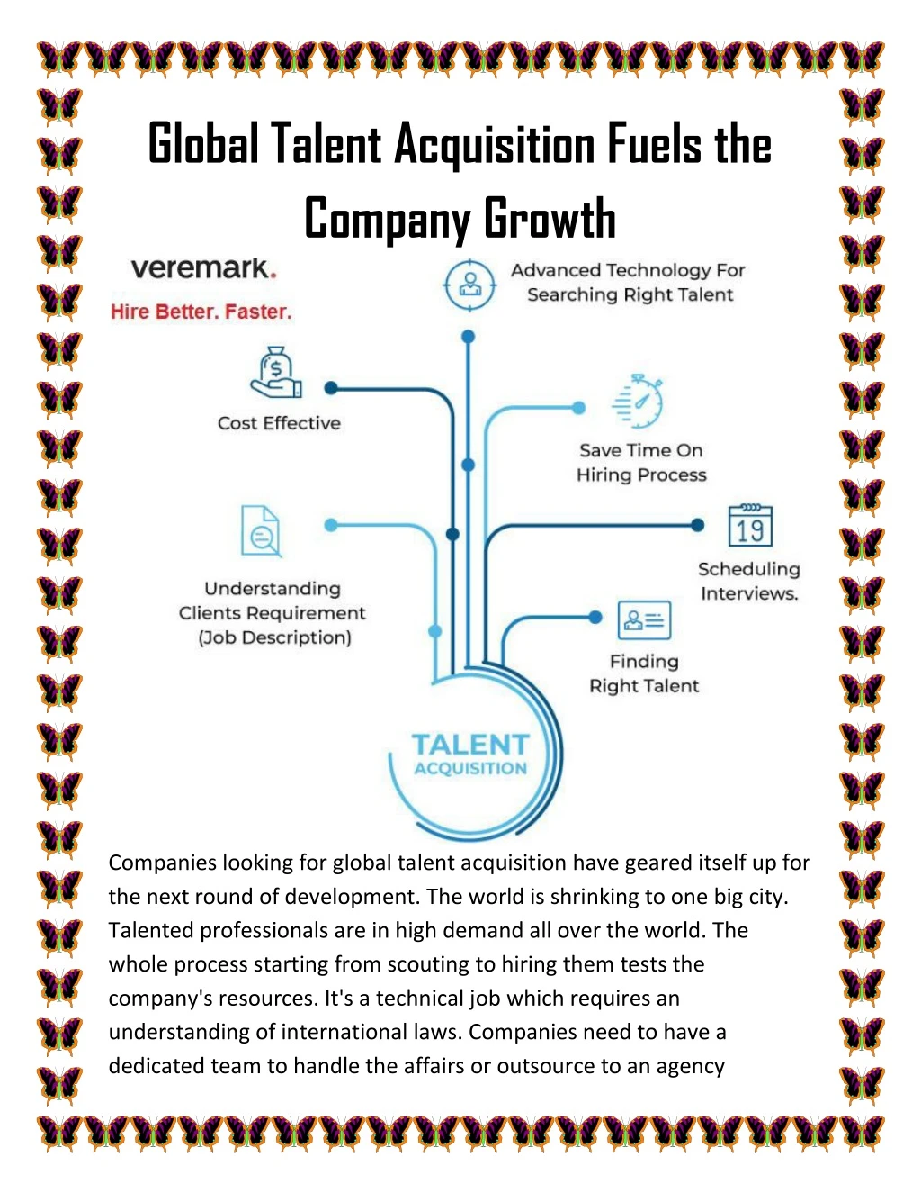 global talent acquisition fuels the company growth