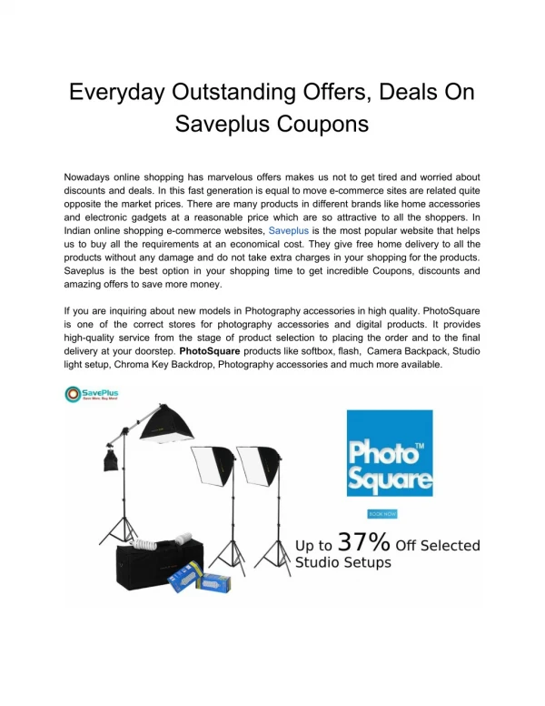 Everyday Outstanding Offers, Deals On Saveplus Coupons