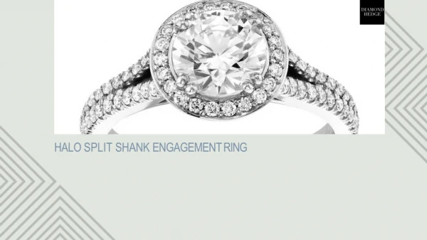 Halo Split Shank Engagement Ring