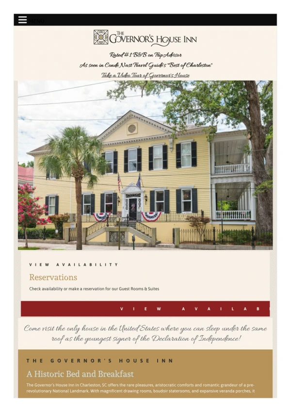 Historic bed and Breakfast in Charleston