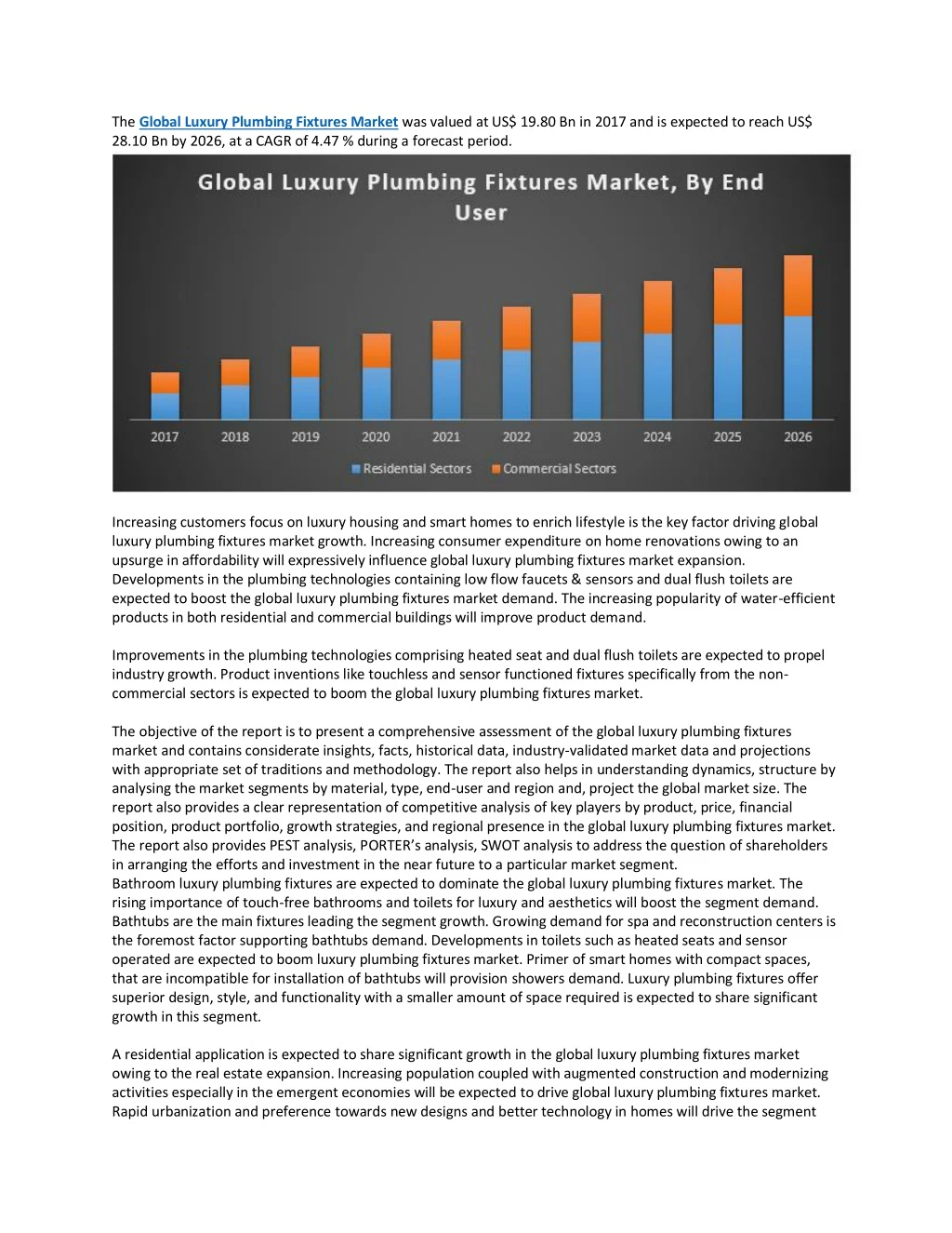 the global luxury plumbing fixtures market