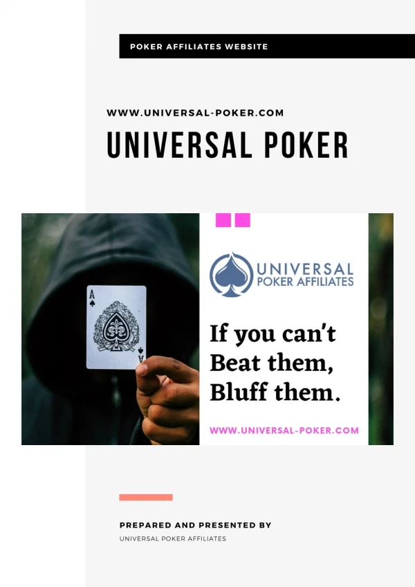 Poker Affiliate Website | Get best online poker deals