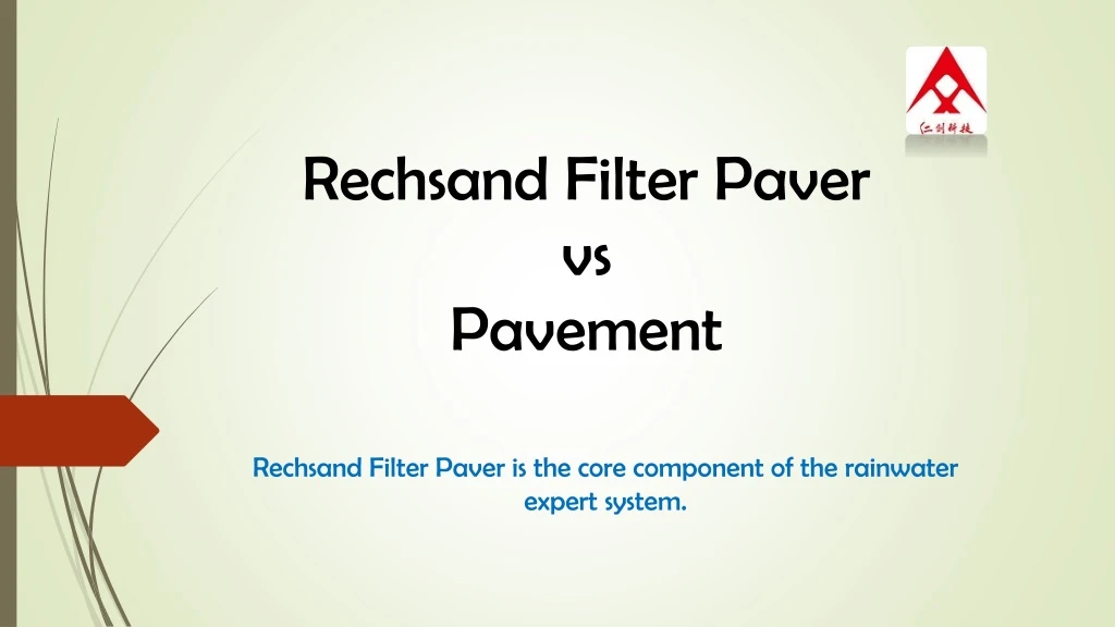 rechsand filter paver vs pavement