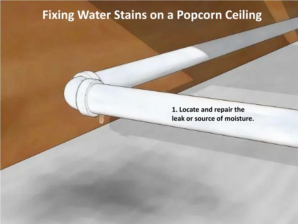 fixing water stains on a popcorn ceiling