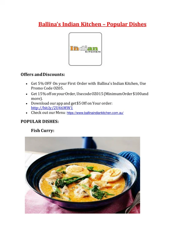 Ballina Indian kitchen Menu – 5% off - Indian restaurant ballina, Northern Rivers, NSW
