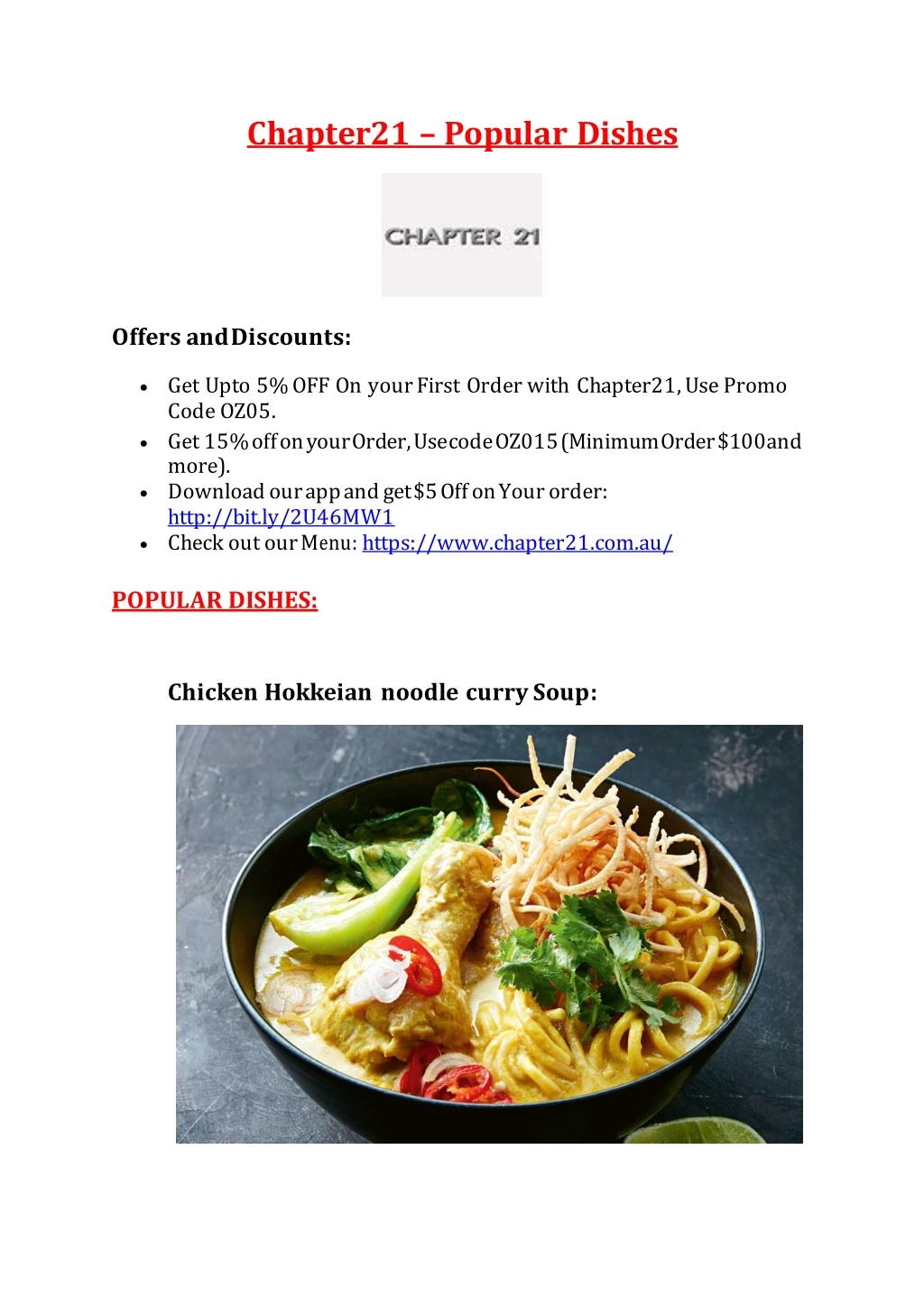 chapter21 popular dishes