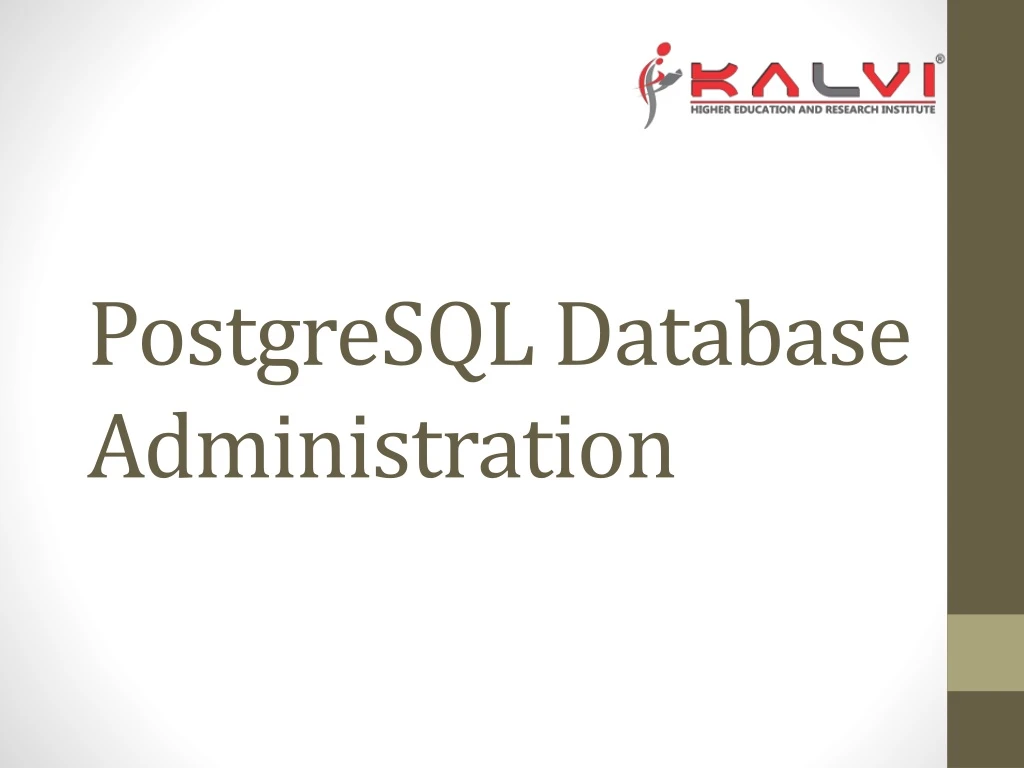 postgresql database administration