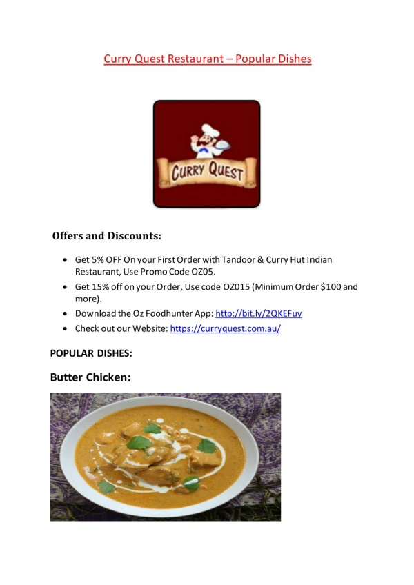 Curry Quest Restaurant - Order Food delivery and takeaway online