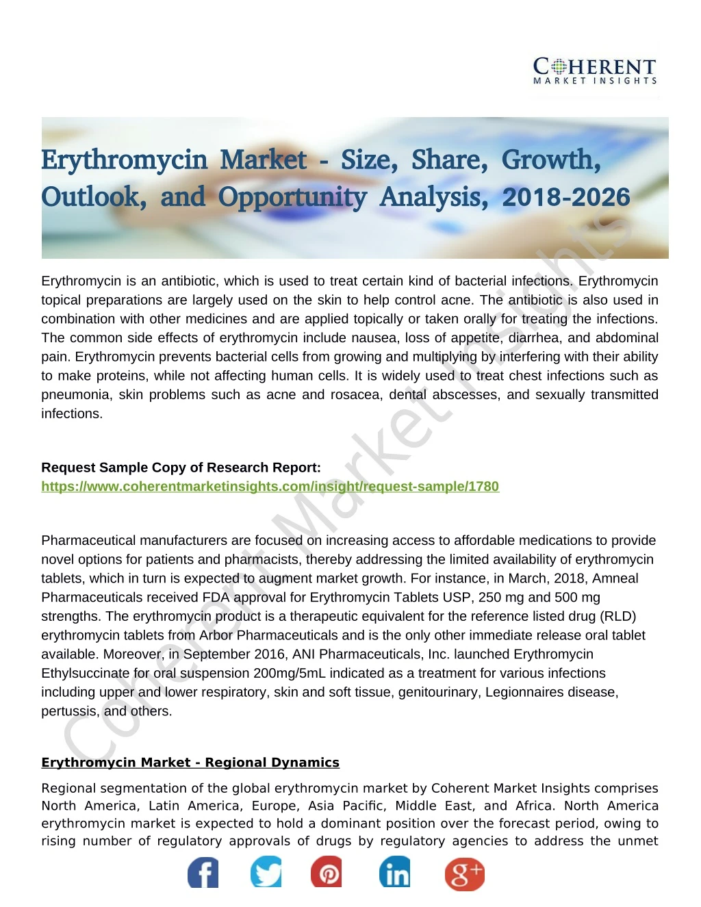 erythromycin market size share growth