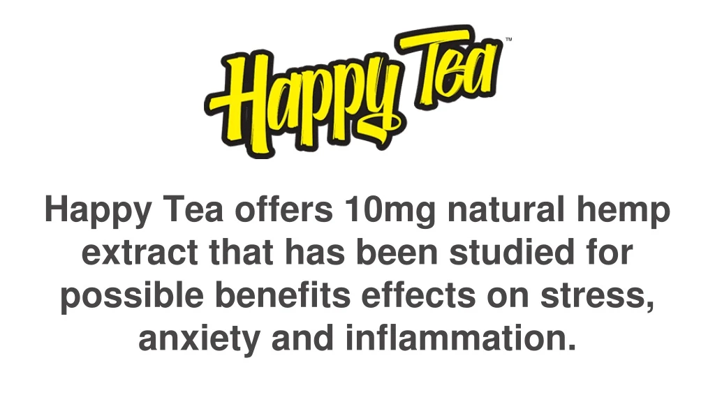 happy tea offers 10mg natural hemp extract that