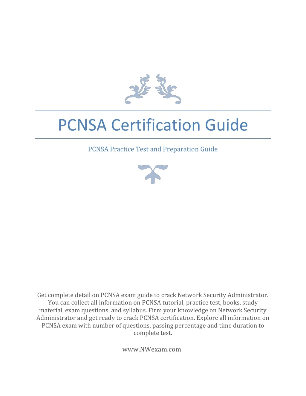pcnsa certification guide