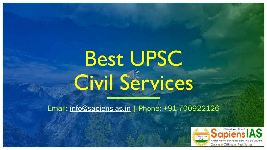best upsc civil services