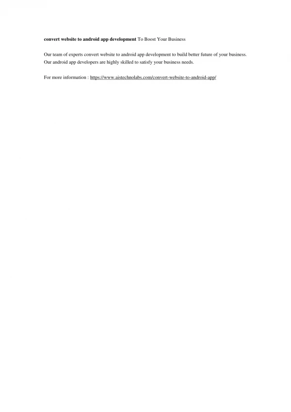 convert website to android app development