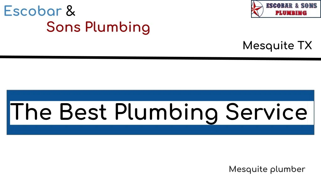 escobar sons plumbing