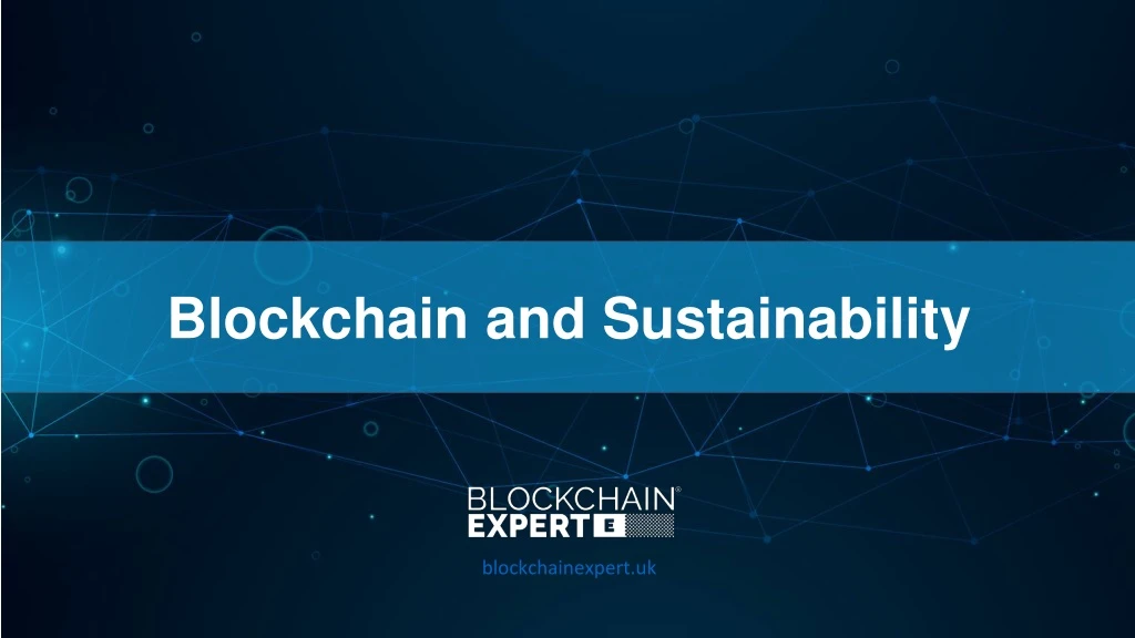 blockchain and sustainability