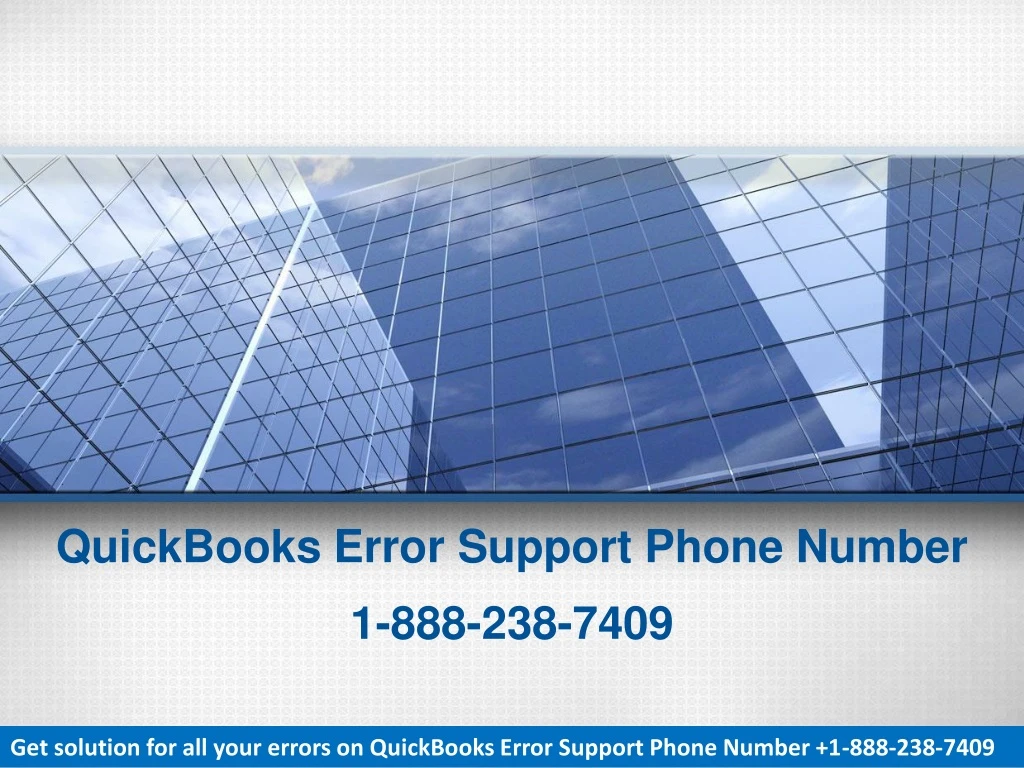 quickbooks error support phone number