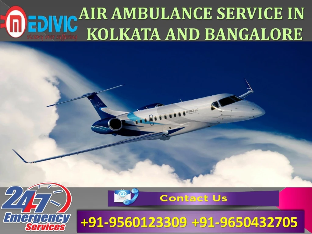 air ambulance service in kolkata and bangalore