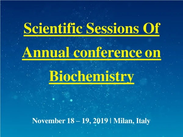 Biochemistry Conference | Molecular Biology Congress |