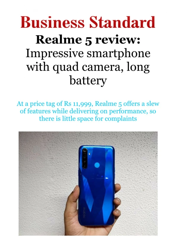 Realme 5 review: Impressive smartphone with quad camera, long battery