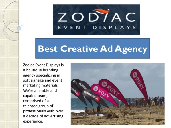 Best Creative Ad Agency- Zodiac Event Displays